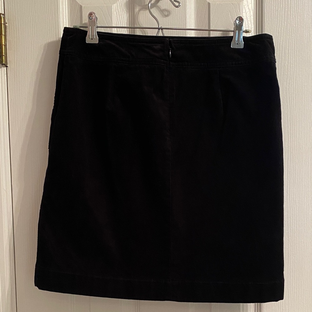 Talbots Sz 8 Petite Classic Black/Dark Blue Corduroy Skirt - Great Condition!!! - Picture 3 of 6